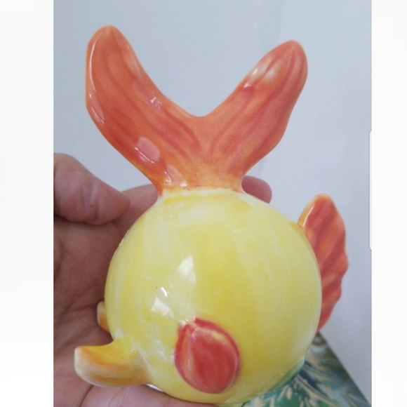 Fish decor Blowfish yellow & orange tail home - Picture 8 of 8